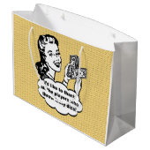 Funny Retro Bunco Gift Bag Groot Cadeauzakje (Achterkant Gekanteld)