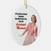 Funny Retro  Bunco Keramisch Ornament (Rechts)