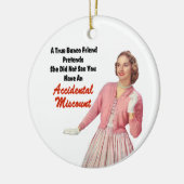 Funny Retro  Bunco Keramisch Ornament (Links)