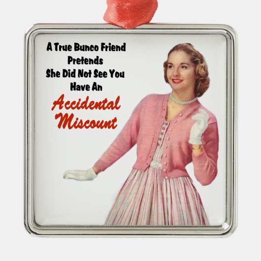 Funny Retro Bunco Ornament (Voorkant)