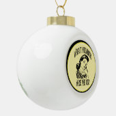 Funny Retro Bunco Player Keramische Bal Ornament (Links)