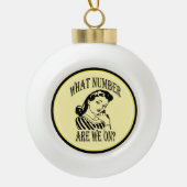 Funny Retro Bunco Player Keramische Bal Ornament (Voorkant)