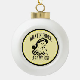 Funny Retro Bunco Player Keramische Bal Ornament