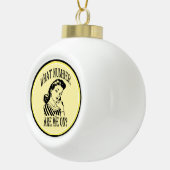 Funny Retro Bunco Player Keramische Bal Ornament (Rechts)
