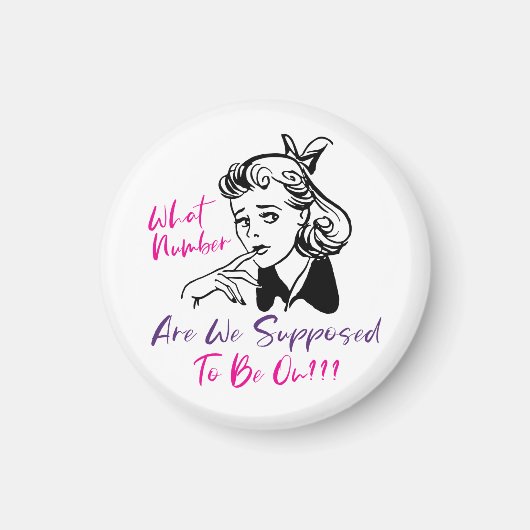 Funny Retro Bunco Player Magneet (Voorkant)