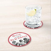 Funny Retro  Bunco Player Ronde Kartonnen Onderzetter (Insitu)