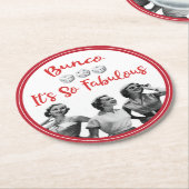 Funny Retro  Bunco Player Ronde Kartonnen Onderzetter (Gebogen)