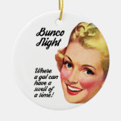 Funny Retro  Bunco Player zwelt een tijd uit Keramisch Ornament (Voorkant)