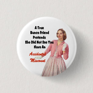 Funny Retro Bunco Prize Button