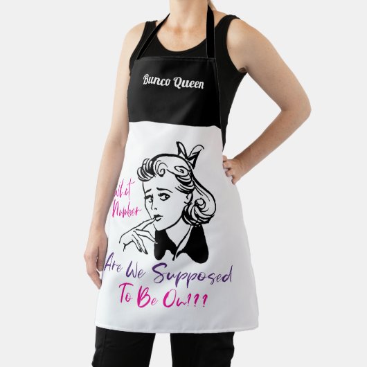 Funny Retro Bunco Queen Monogram Schort (Insitu)