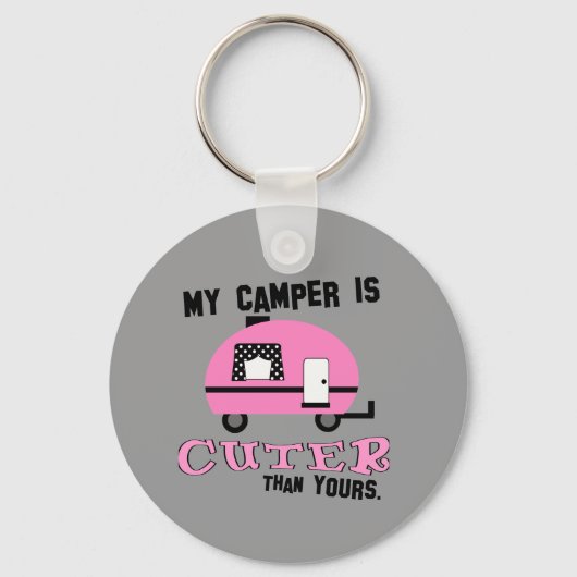 Funny Retro Camper Sleutelhanger (Voorkant)