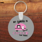 Funny Retro Camper Sleutelhanger (Voorkant)