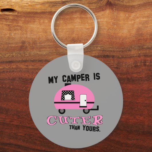 Funny Retro Camper Sleutelhanger (Voorkant)