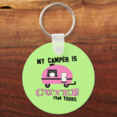 Funny Retro Camper Sleutelhanger (Voorkant)