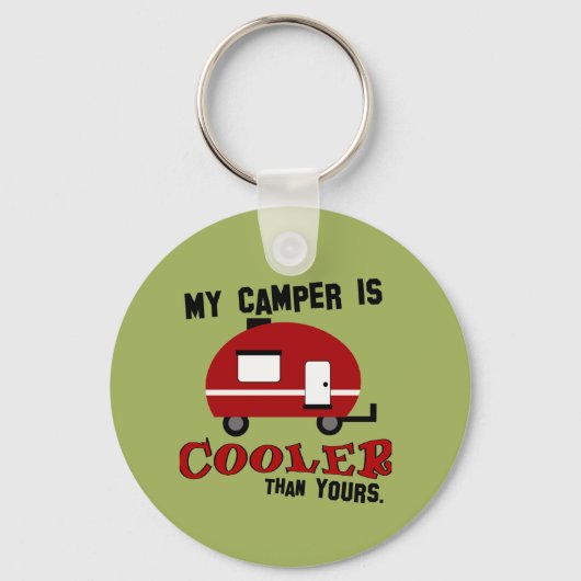Funny Retro Camper Sleutelhanger (Voorkant)