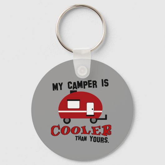 Funny Retro Camper Sleutelhanger (Voorkant)