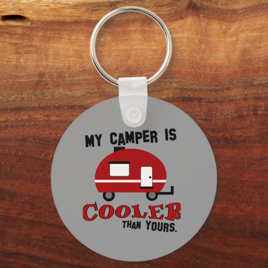Funny Retro Camper Sleutelhanger (Voorkant)