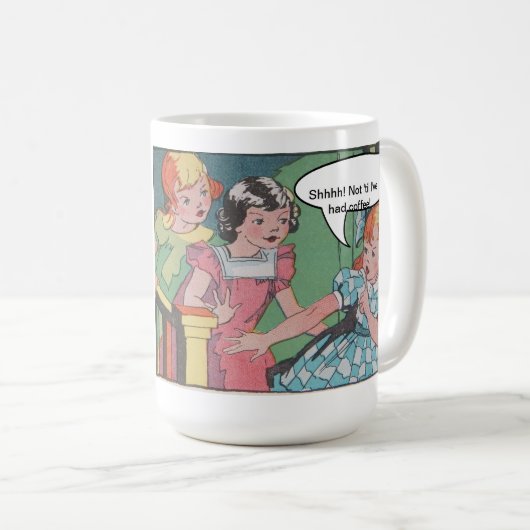 Funny  Retro Cartoon Comic Koffiemok (Voorkant rechts)