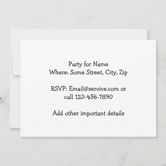 Funny  Retro Cartoon Comic Party Kaart (Achterkant)