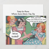 Funny  Retro Cartoon Comic Party Kaart (Voorkant / Achterkant)