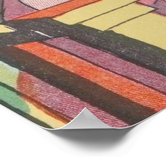 Funny  Retro Cartoon Comic Poster (Hoek)