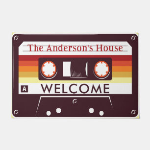 Funny Retro Cassette Mixtape Home Deurmat