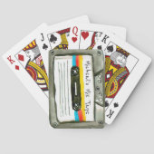 Funny retro cassette-tapemuziek pokerkaarten (Achterkant)