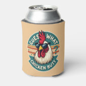 Funny Retro Chicken Butt Joke Design Blikjeskoeler (Blikje Achterkant)
