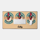  Funny Retro Chicken Butt Joke Design Bureaumat (Keyboard & Muis)