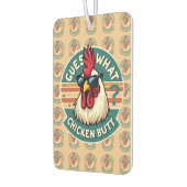 Funny Retro Chicken Butt Joke Design Luchtverfrisser (Links)