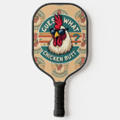 Funny Retro Chicken Butt Joke Design Pickleball Paddle (Achterkant)