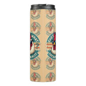 Funny Retro Chicken Butt Joke Design Thermosbeker (Achterkant)