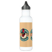 Funny Retro Chicken Butt Joke Design Waterfles (Links)
