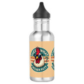 Funny Retro Chicken Butt Joke Design Waterfles (Links)