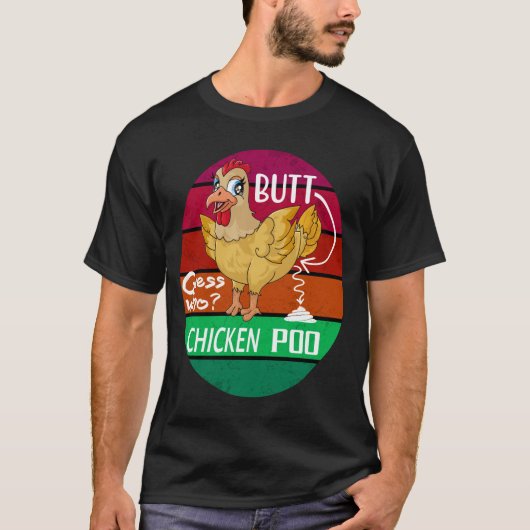 Funny Retro Chicken Butt Raad eens wie de kippen p T-shirt (Voorkant)