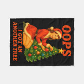 Funny Retro Christmas Oops I Got Another Tree  Fleece Deken (Voorkant (Horizontaal))