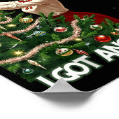 Funny Retro Christmas Oops I Got Another Tree Poster (Hoek)