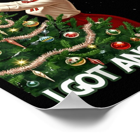 Funny Retro Christmas Oops I Got Another Tree Poster (Hoek)