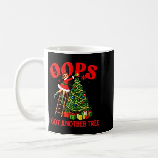 Funny Retro Christmas Oops I Got Another Tree Prem Koffiemok (Links)
