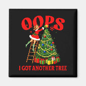 Funny Retro Christmas Oops I Got Another Tree Prem Magneet (Voorkant)