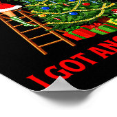 Funny Retro Christmas Oops I Got Another Tree Prem Poster (Hoek)