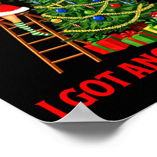 Funny Retro Christmas Oops I Got Another Tree Prem Poster (Hoek)