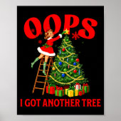 Funny Retro Christmas Oops I Got Another Tree Prem Poster (Voorkant)