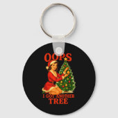Funny Retro Christmas Oops I Got Another Tree Sleutelhanger (Voorkant)