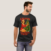 Funny Retro Christmas Oops I Got Another Tree T-shirt (Voorkant volledig)