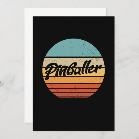 Funny Retro Classic Pinball Gift Kaart (Voorkant / Achterkant)