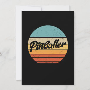 Funny Retro Classic Pinball Gift Kaart