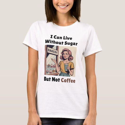 Funny Retro Coffee Lover Low Carb Keto Diet T-shirt (Voorkant)