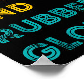 Funny Retro Coffee Scrubs Rubber Gloves Nurse Doct Poster (Hoek)