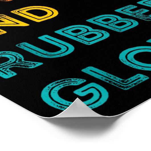 Funny Retro Coffee Scrubs Rubber Gloves Nurse Doct Poster (Hoek)